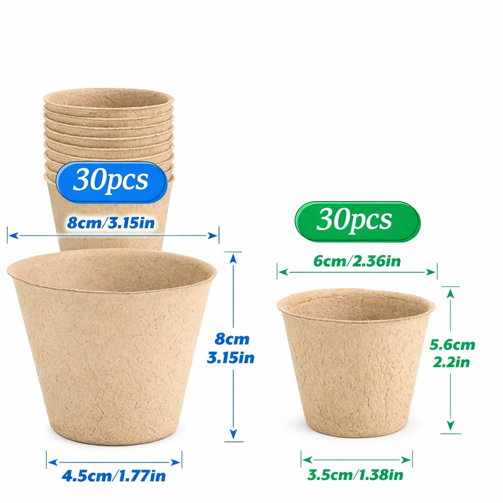 EcoGrow Pots – Sustainable Seedling Starters for Easy Planting