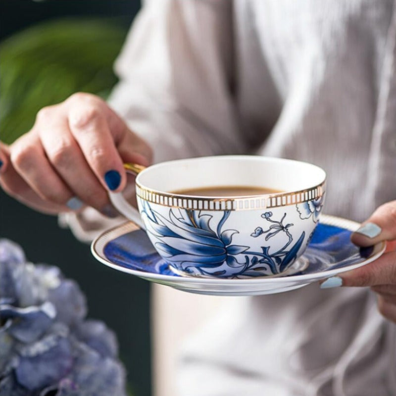 Charming Floral Porcelain Teapot and Cup Set for Tea Lovers