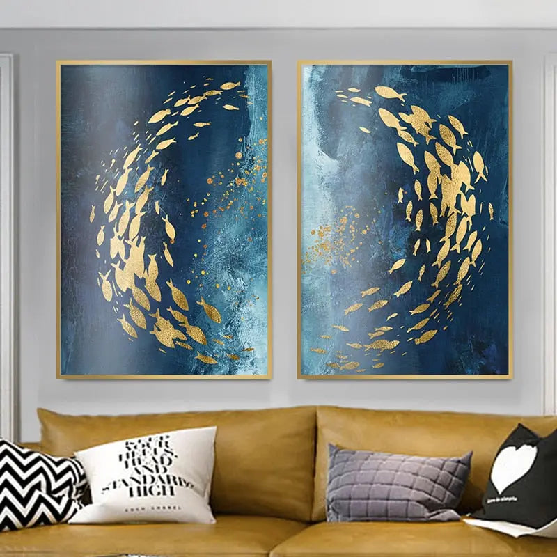 Stunning Aerial View Canvas Art of the Tranquil Blue Ocean