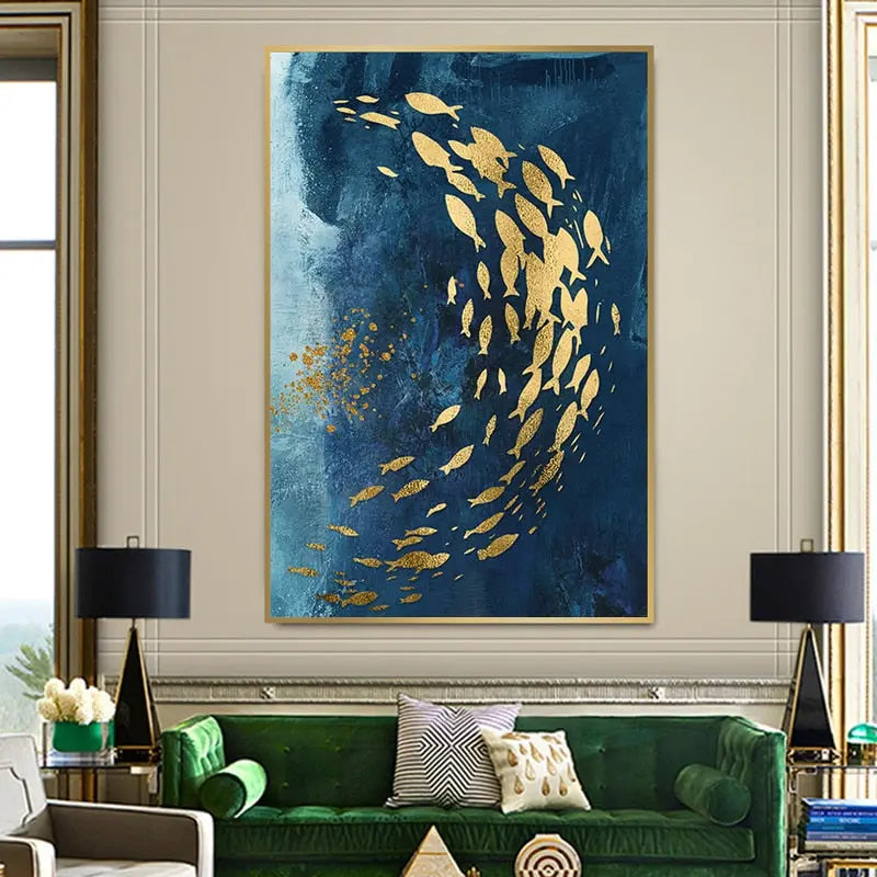 Stunning Aerial View Canvas Art of the Tranquil Blue Ocean
