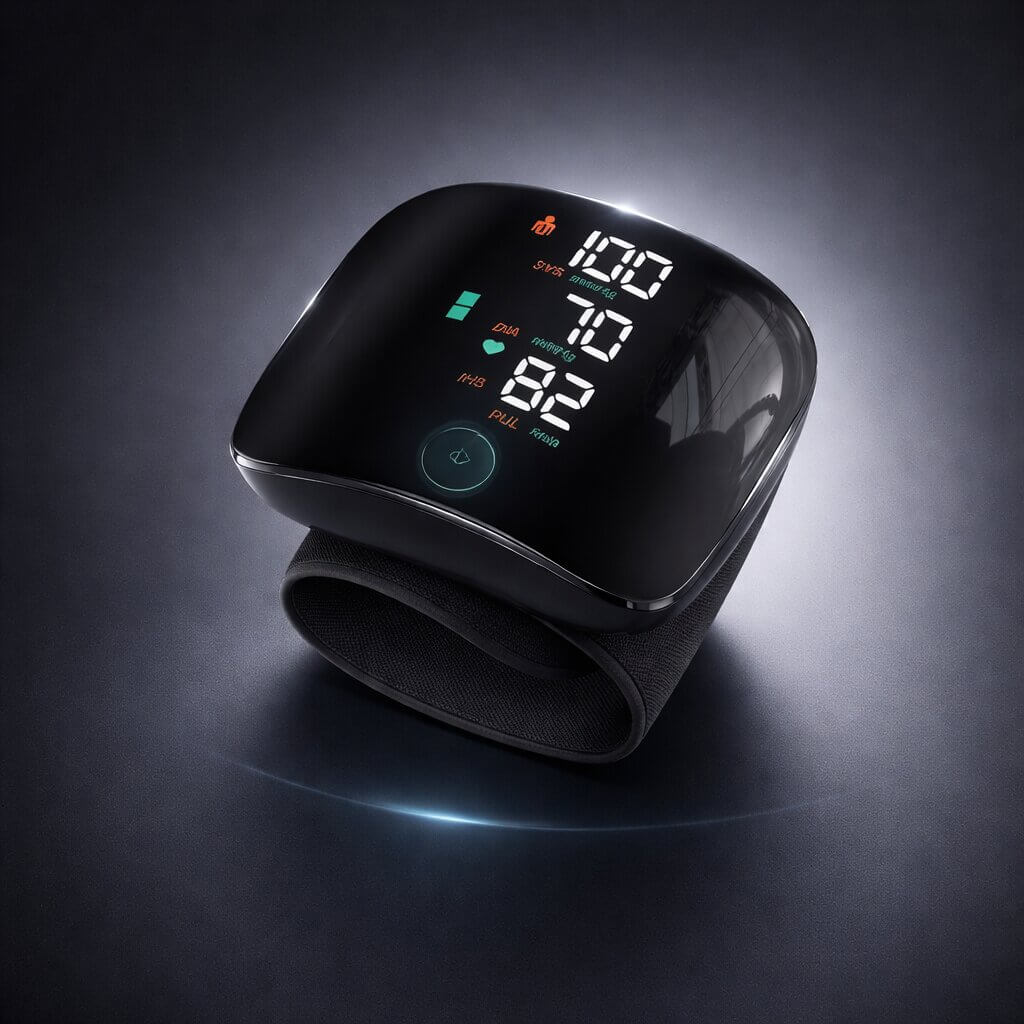 Wrist Blood Pressure Monitor | Touchscreen with Voice Feature | Rechargeable