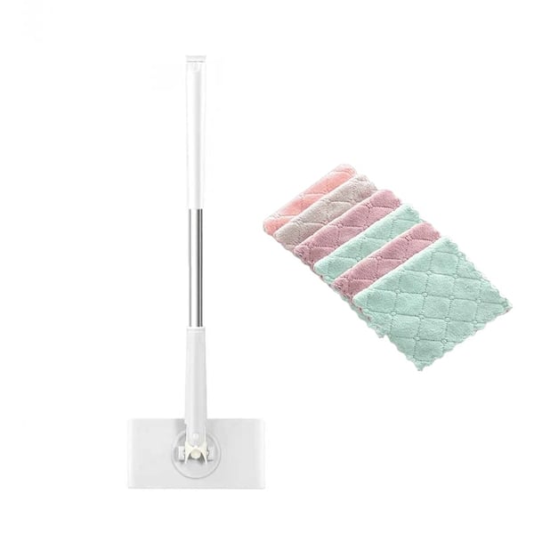 Floor Mop | Flat Mop with 360° Swivel Head | Touchless Pad Change