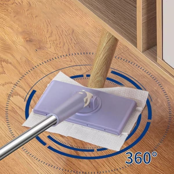 Floor Mop | Flat Mop with 360° Swivel Head | Touchless Pad Change