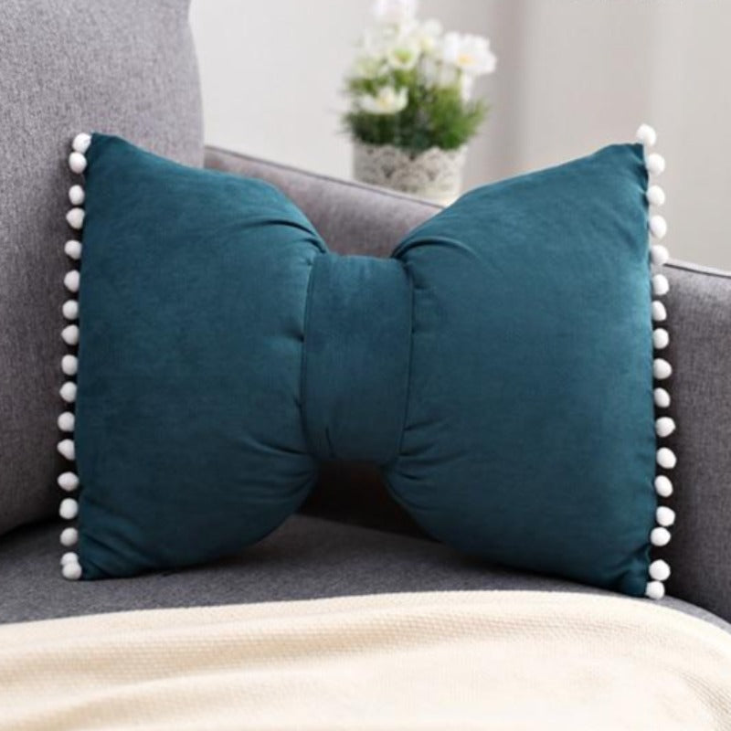 Chic Bow-Style Accent Pillow for Home Décor