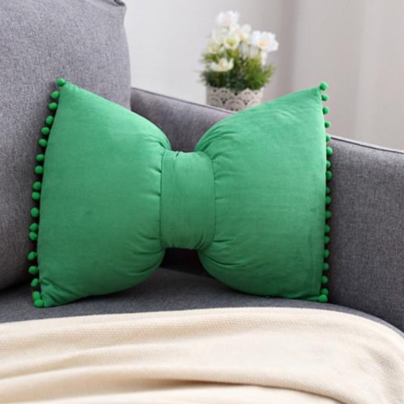 Chic Bow-Style Accent Pillow for Home Décor