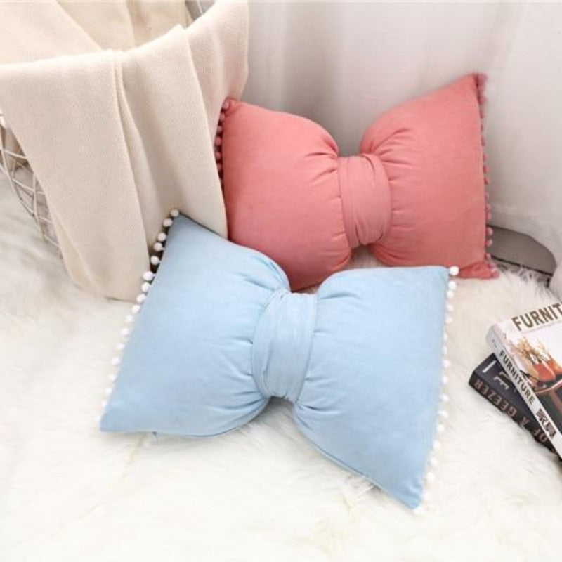 Chic Bow-Style Accent Pillow for Home Décor