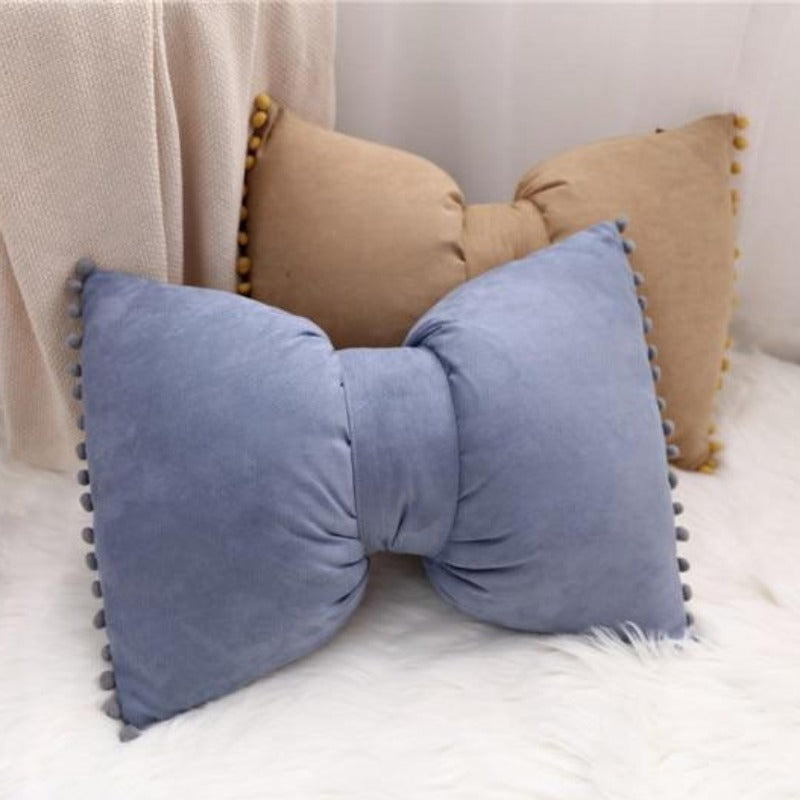 Chic Bow-Style Accent Pillow for Home Décor