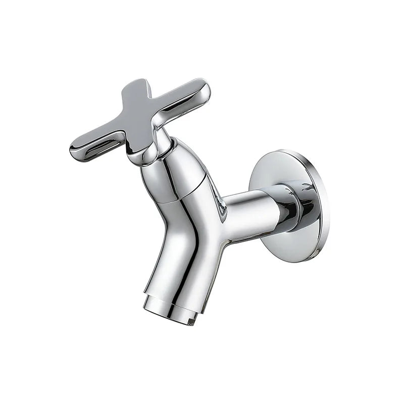 Solid Brass Space-Saving Wall-Mounted Cold Water Faucet
