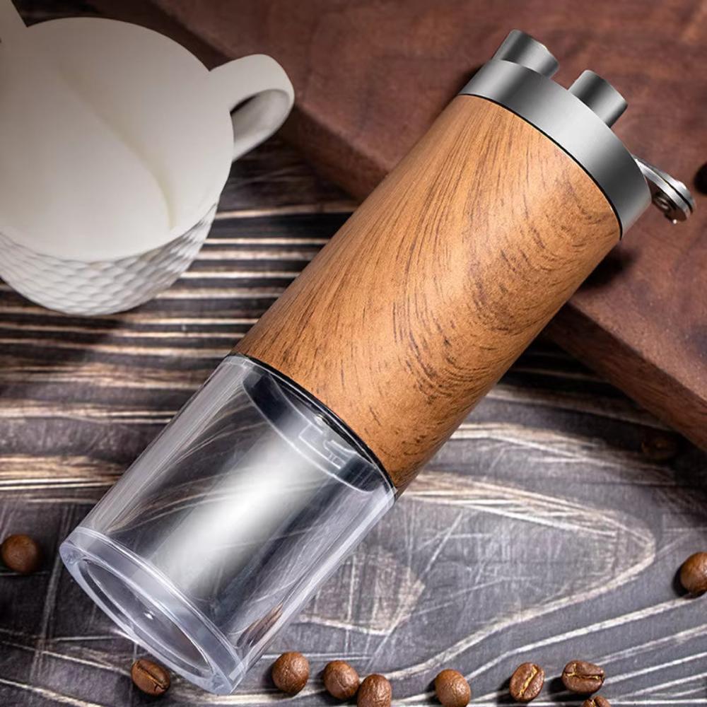 Artisan Wooden Manual Coffee Mill with Adjustable Grind