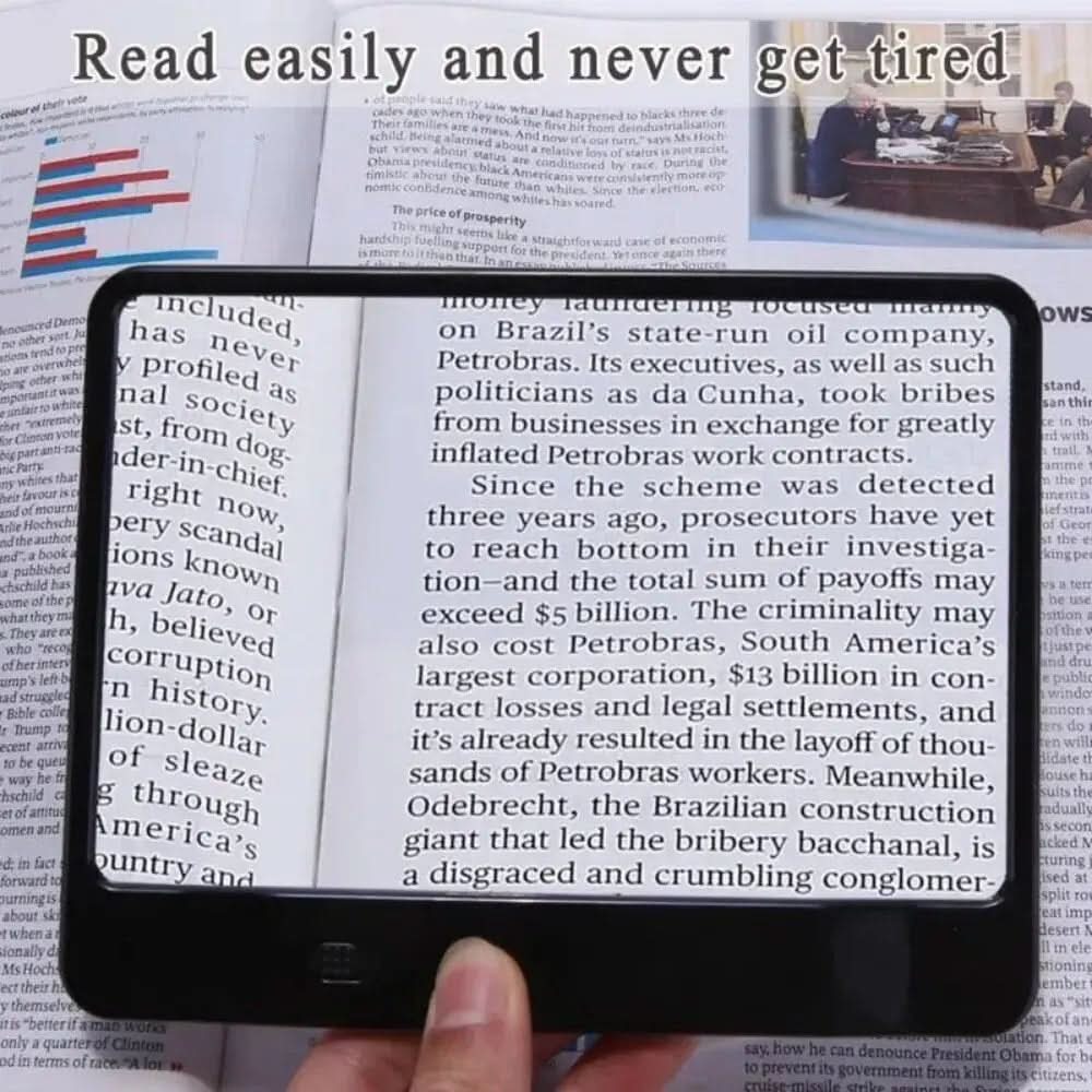 LED Magnifying Glass with 3x Magnification for Easy Reading
