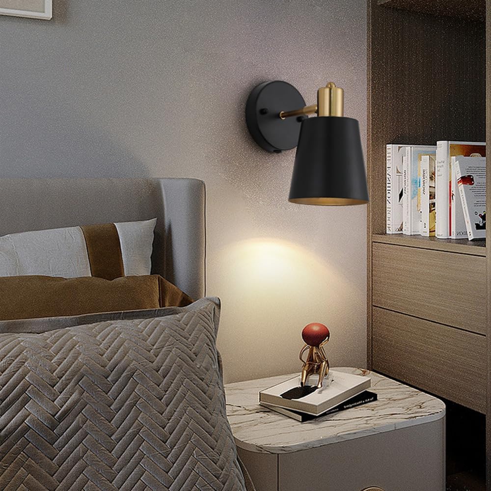 Sophisticated Black and Gold Wall Light Fixture for Modern Homes