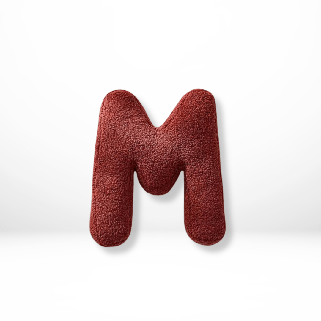 Personalizable Alphabet Decorative Cushion | Soft Velvet Letter Pillow