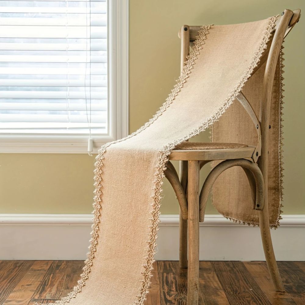 Rustic Textured Jute Table Runner for Stylish Gatherings