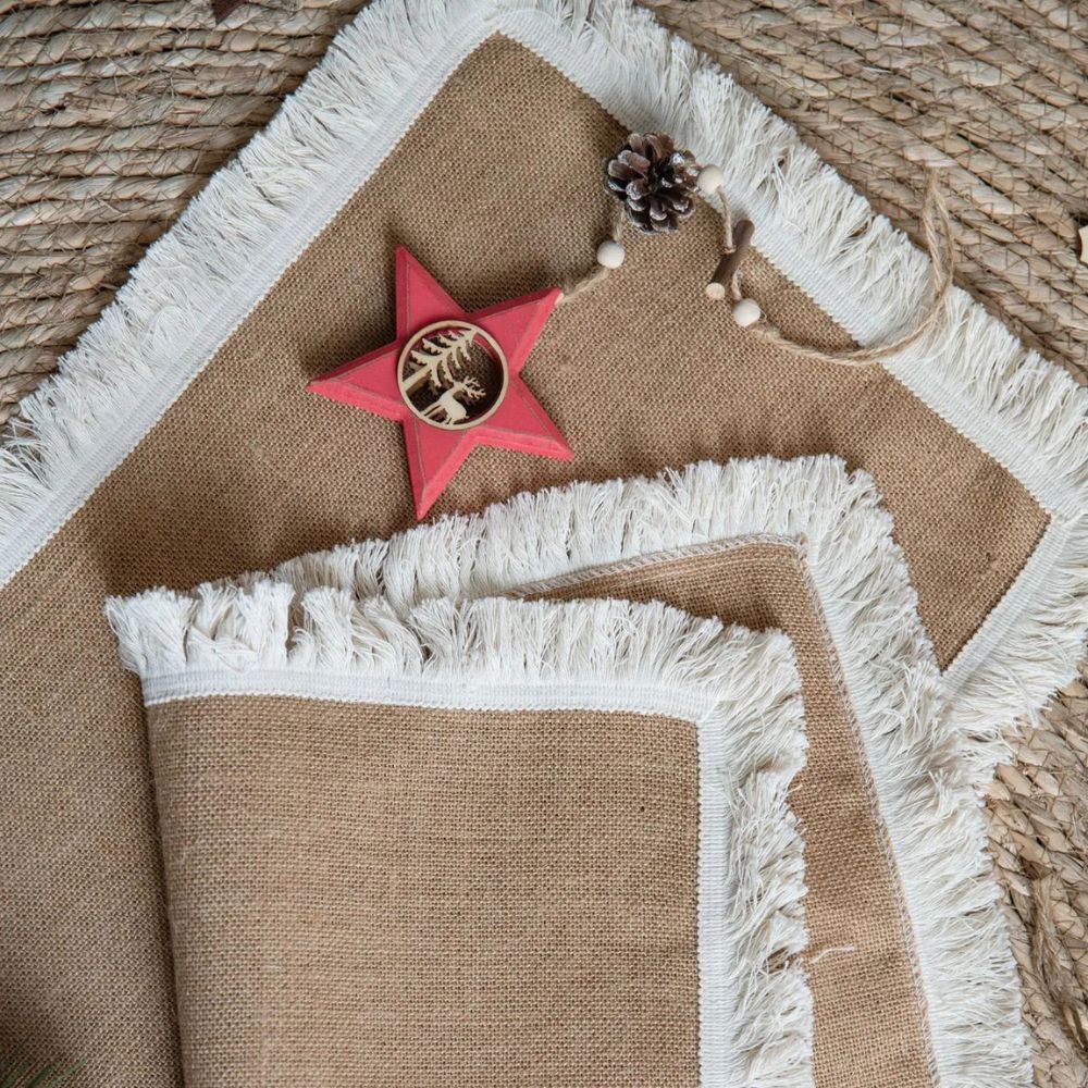 Rustic Textured Jute Table Runner for Stylish Gatherings