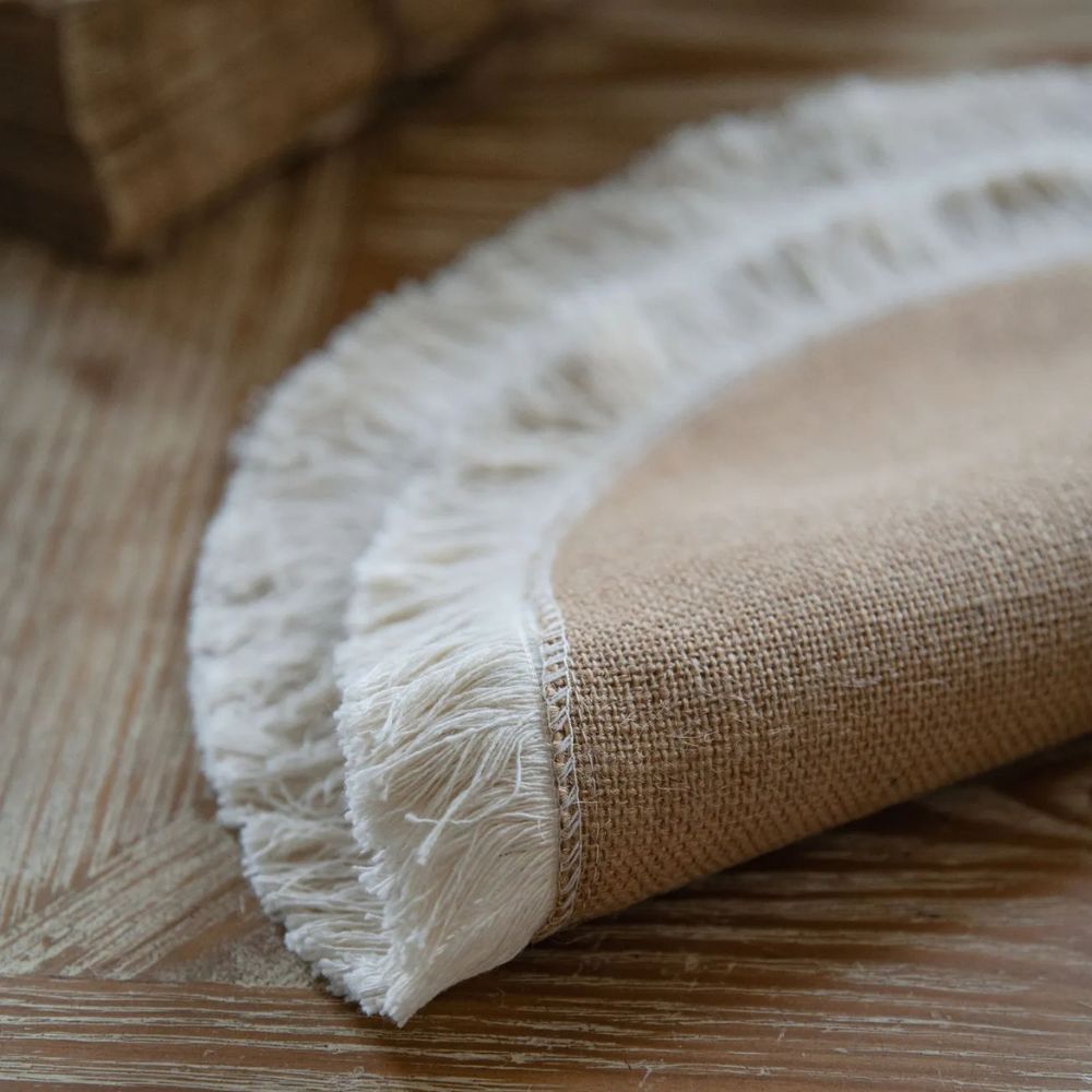 Rustic Textured Jute Table Runner for Stylish Gatherings