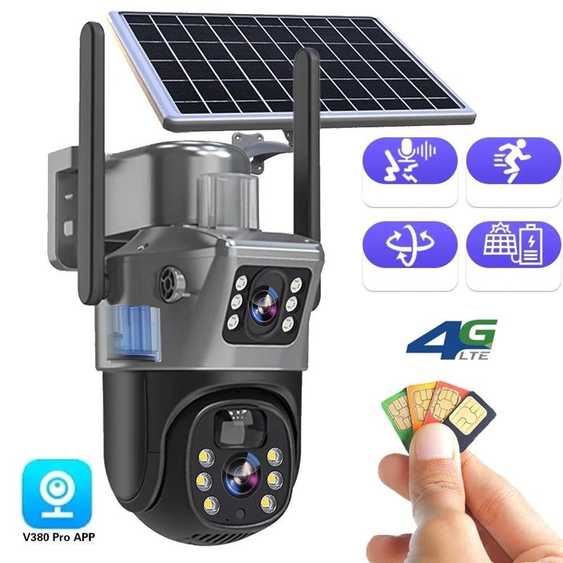 Solar-Powered 4K Security Camera with Wireless Monitoring