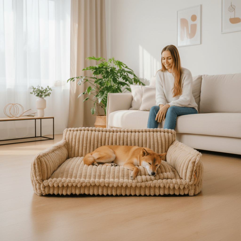 Plush Supportive Pet Lounge for Optimal Rest