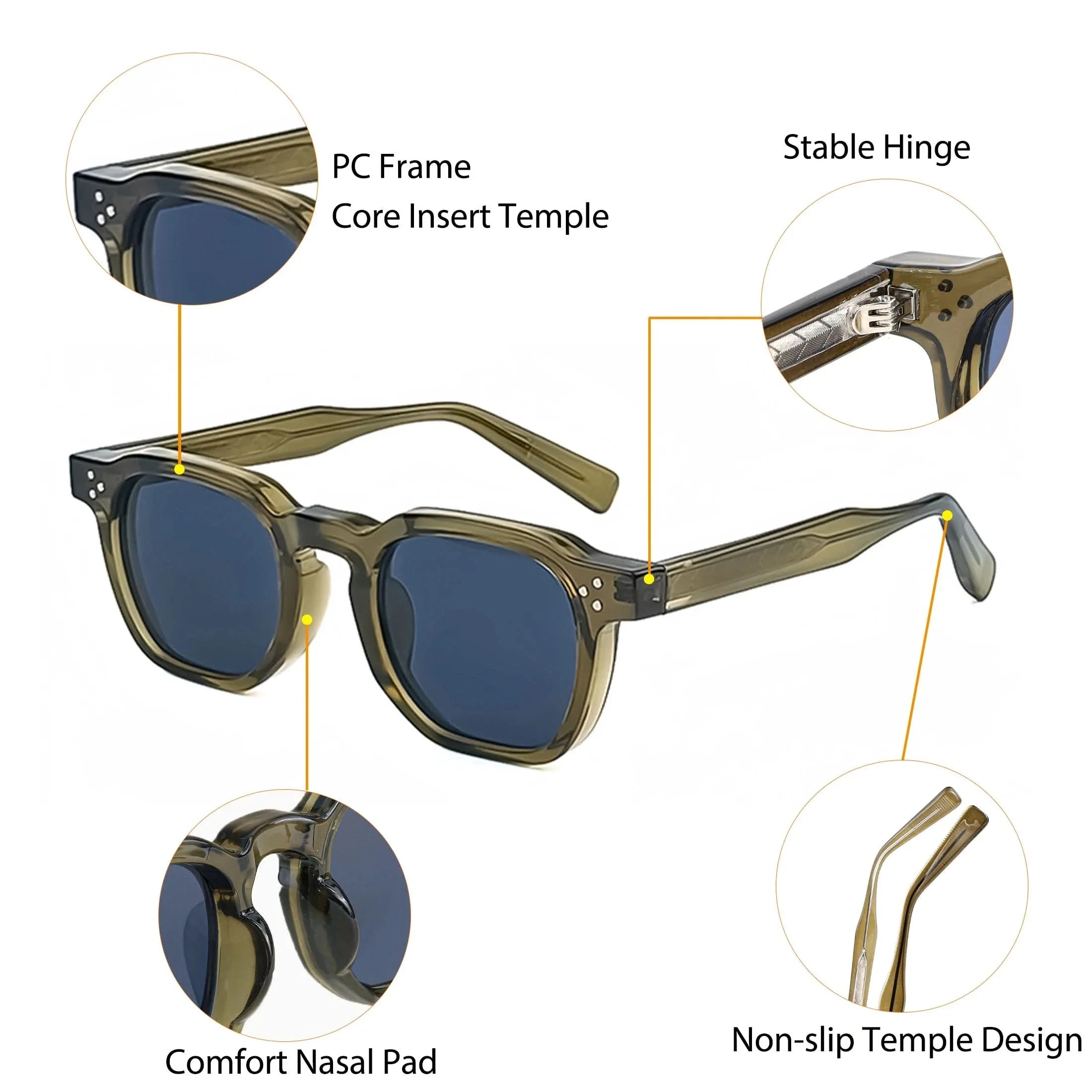 Trendy Square Sunglasses for Travel and Party Styles