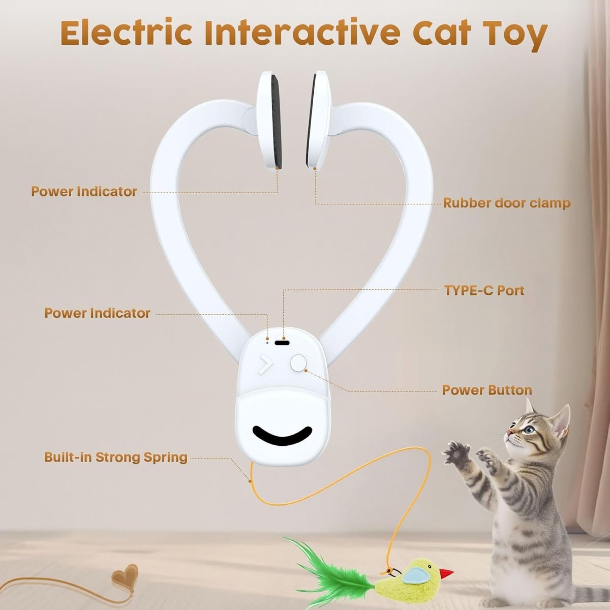 Interactive Feathered Playmate for Indoor Cats