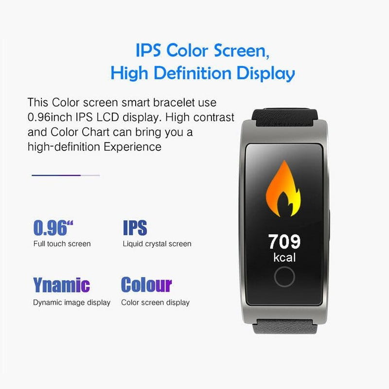 Sleek Smart Blood Pressure and Heart Rate Tracker Watch