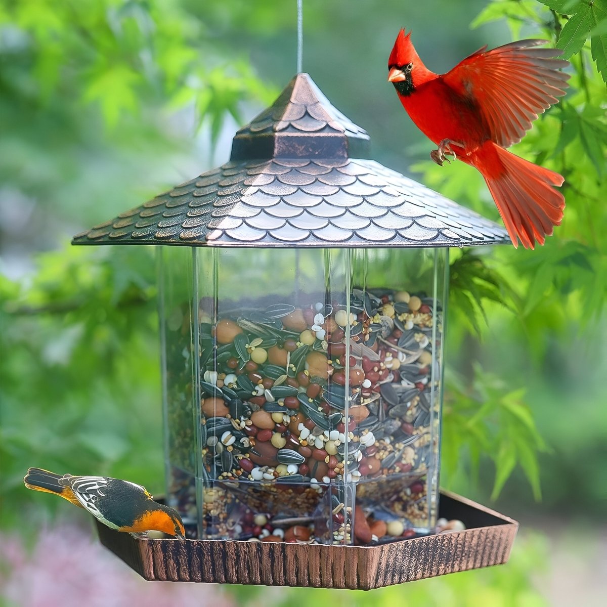 Chic Weatherproof Bird Feeder for Outdoor Elegance