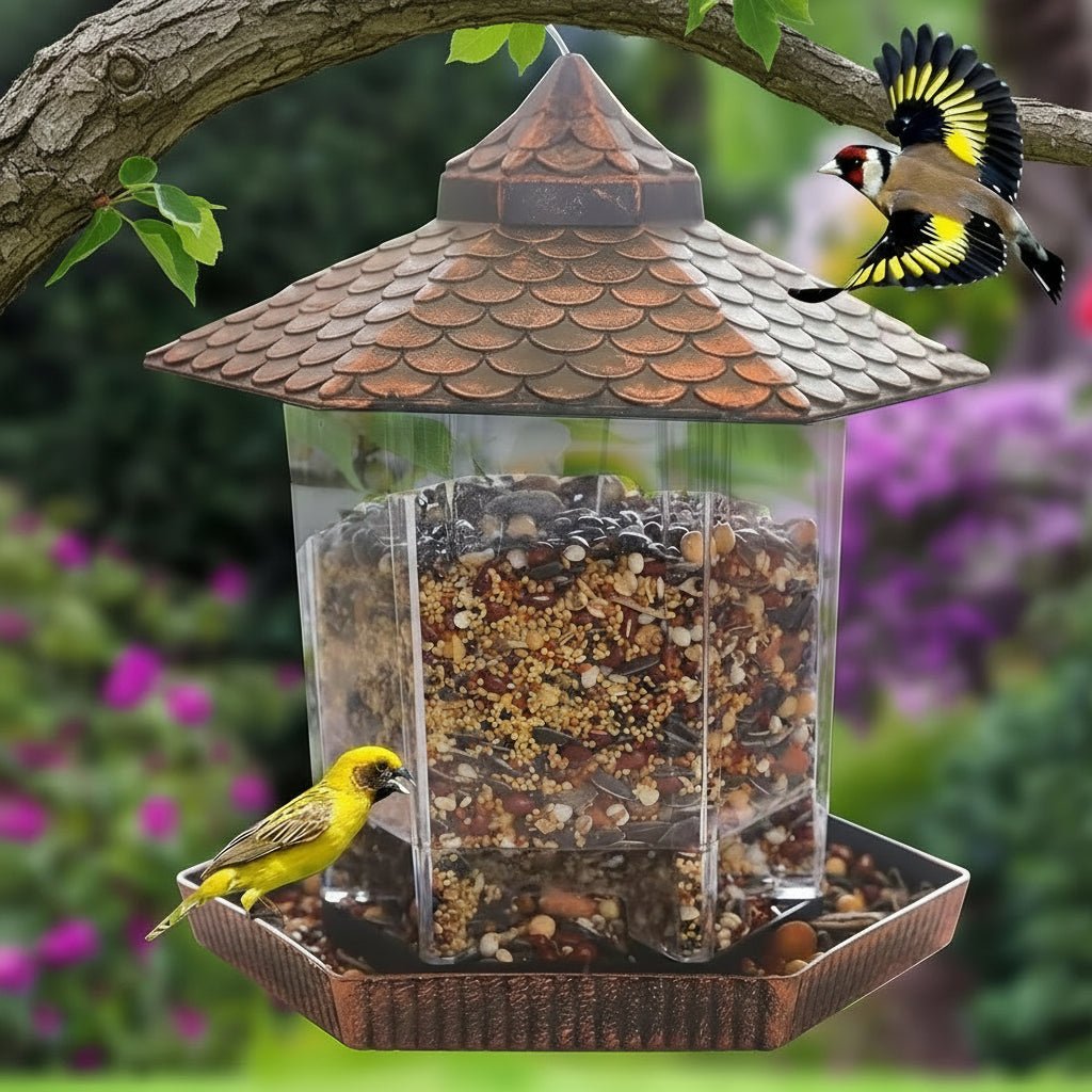 Chic Weatherproof Bird Feeder for Outdoor Elegance