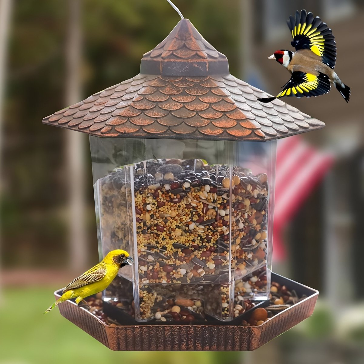 Chic Weatherproof Bird Feeder for Outdoor Elegance