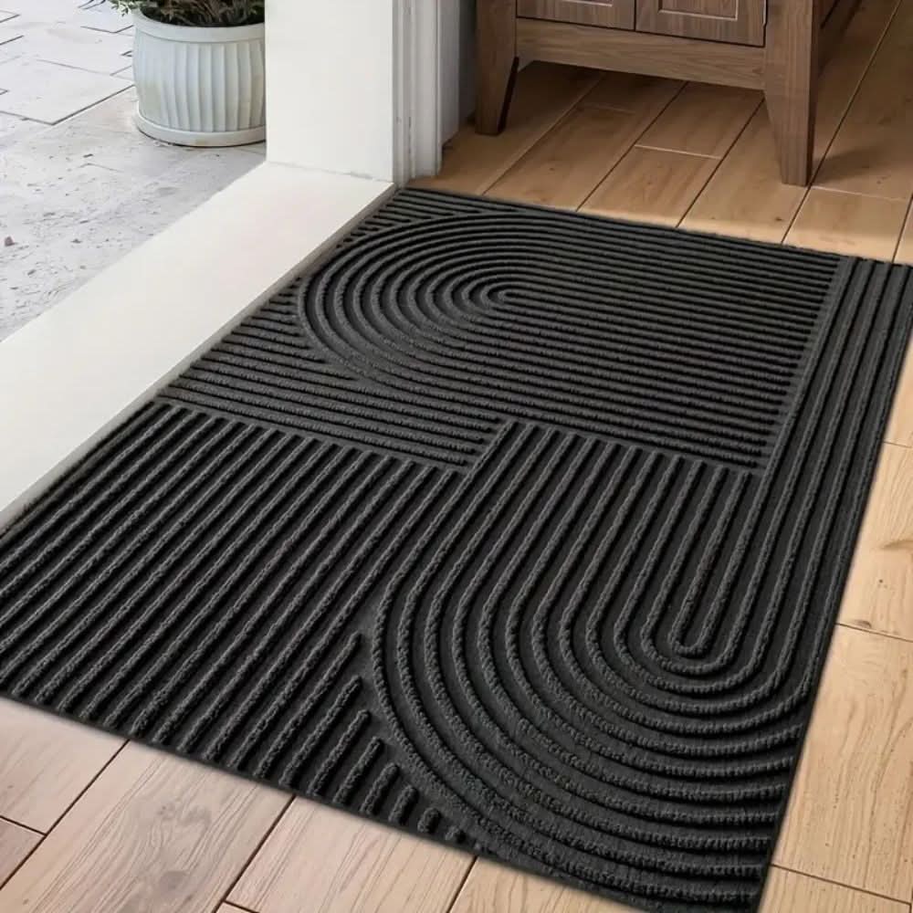 Chic Absorbent Mat with Elegant Wave Design
