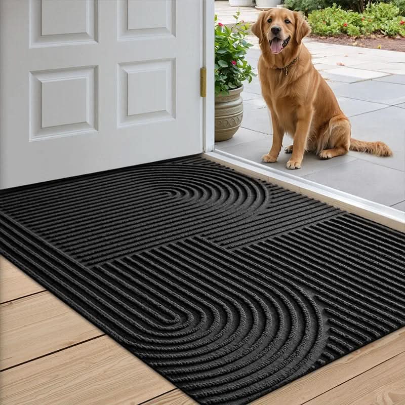 Chic Absorbent Mat with Elegant Wave Design