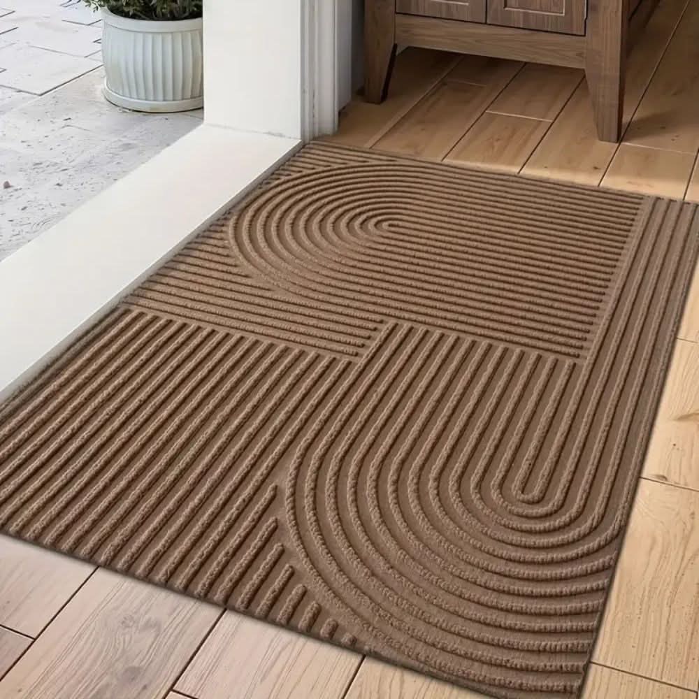 Chic Absorbent Mat with Elegant Wave Design