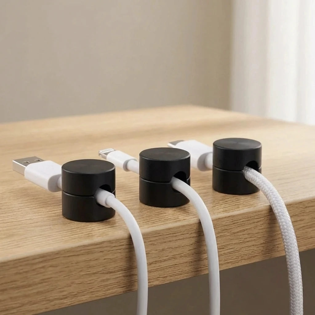 Smart Adhesive Cable Organizers - 3 Pack for Home & Office