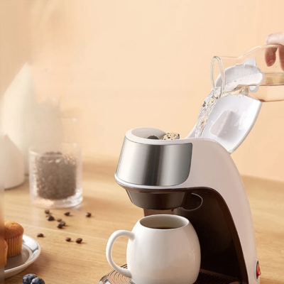 BrewMaster Compact Automatic Coffee Brewer with Ceramic Mug