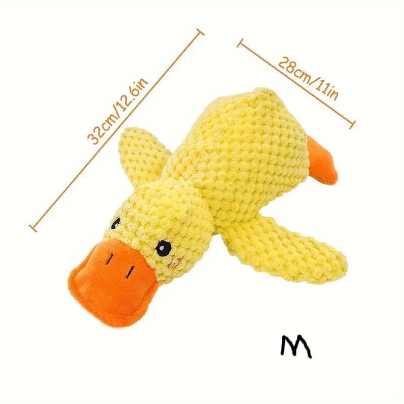 Interactive Plush Dog Toy with Quacking Noise