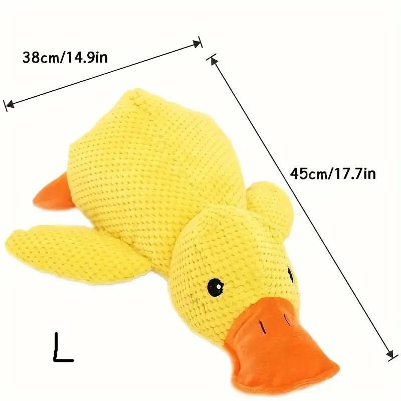 Interactive Plush Dog Toy with Quacking Noise