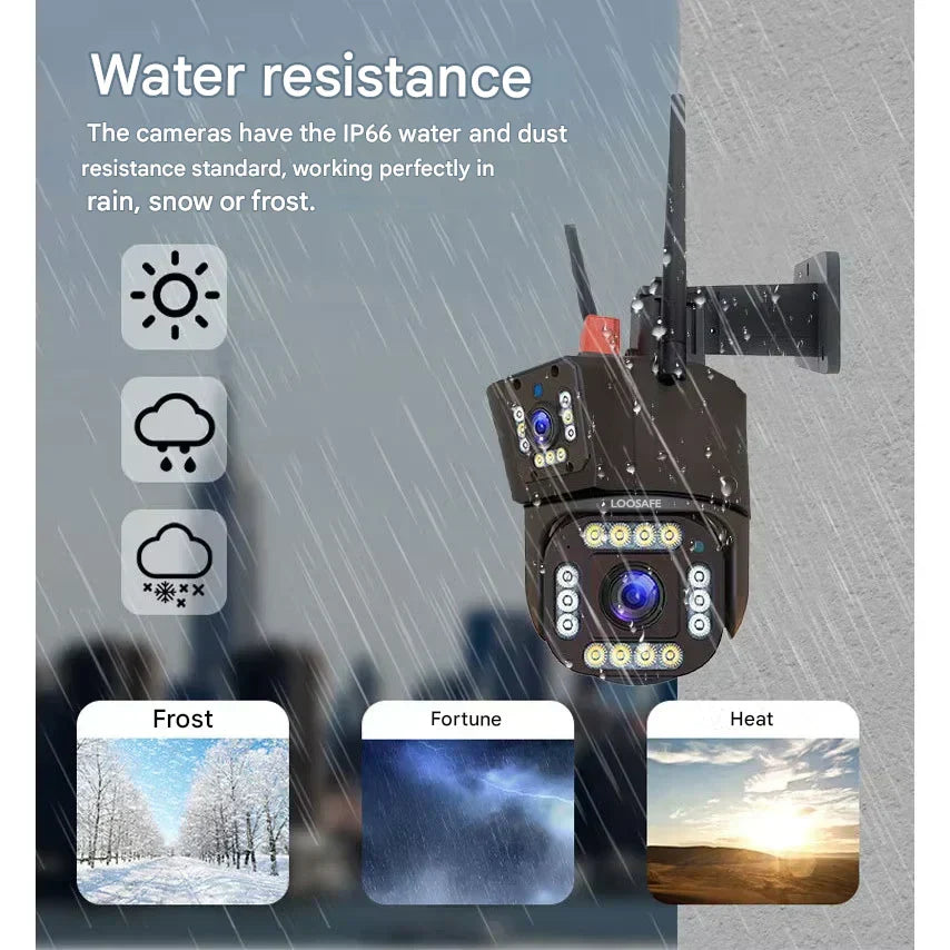 Solar-Powered 4K Security Camera with Wireless Monitoring