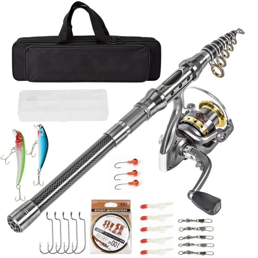Versatile Telescopic Fishing Rod and Reel Kit for Adventurers