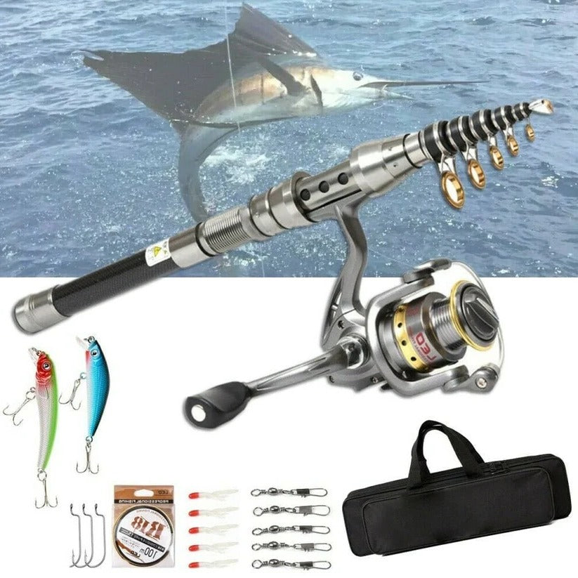 Versatile Telescopic Fishing Rod and Reel Kit for Adventurers