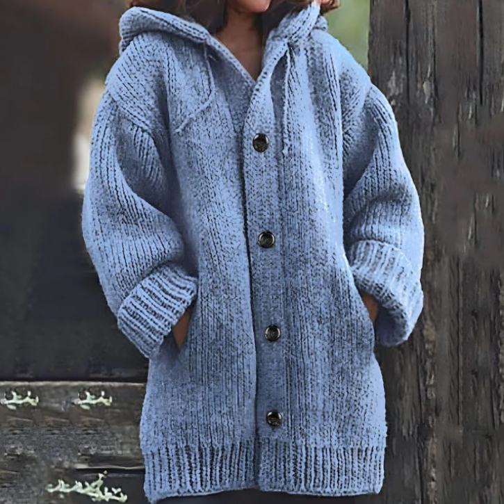 Long Thoughtful Warm Hoodie Jacket