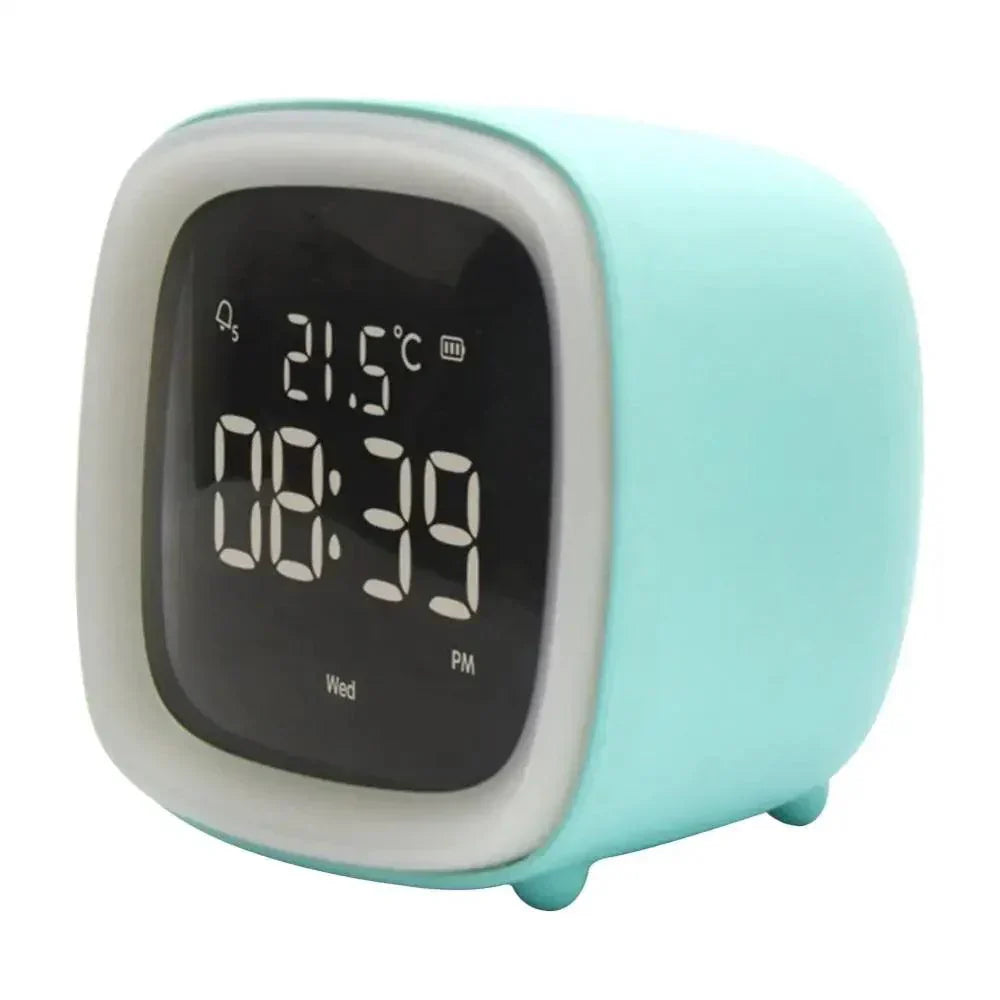 Whimsical Bunny LED Alarm Clock with Rechargeable Night Light