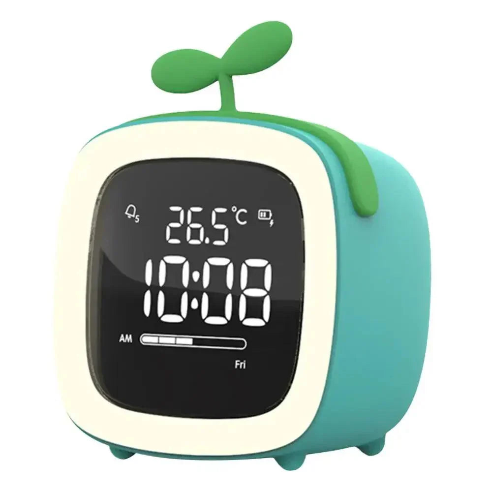Whimsical Bunny LED Alarm Clock with Rechargeable Night Light