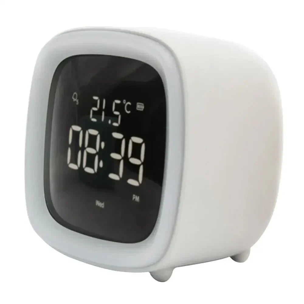 Whimsical Bunny LED Alarm Clock with Rechargeable Night Light