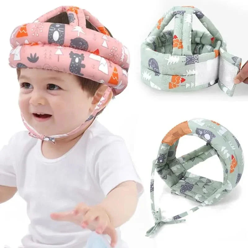Adjustable Mesh Safety Helmet for Infants and Toddlers with Impact Protection
