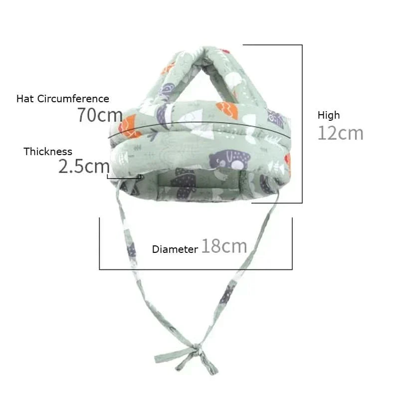 Adjustable Mesh Safety Helmet for Infants and Toddlers with Impact Protection