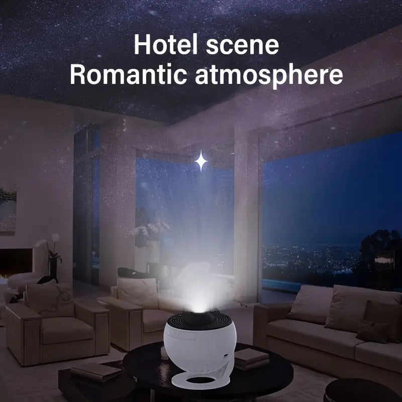 Starlit Serenity Projection Device with 360° Room Coverage