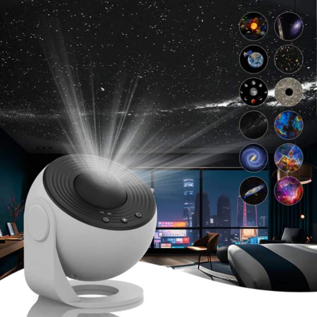 Starlit Serenity Projection Device with 360° Room Coverage