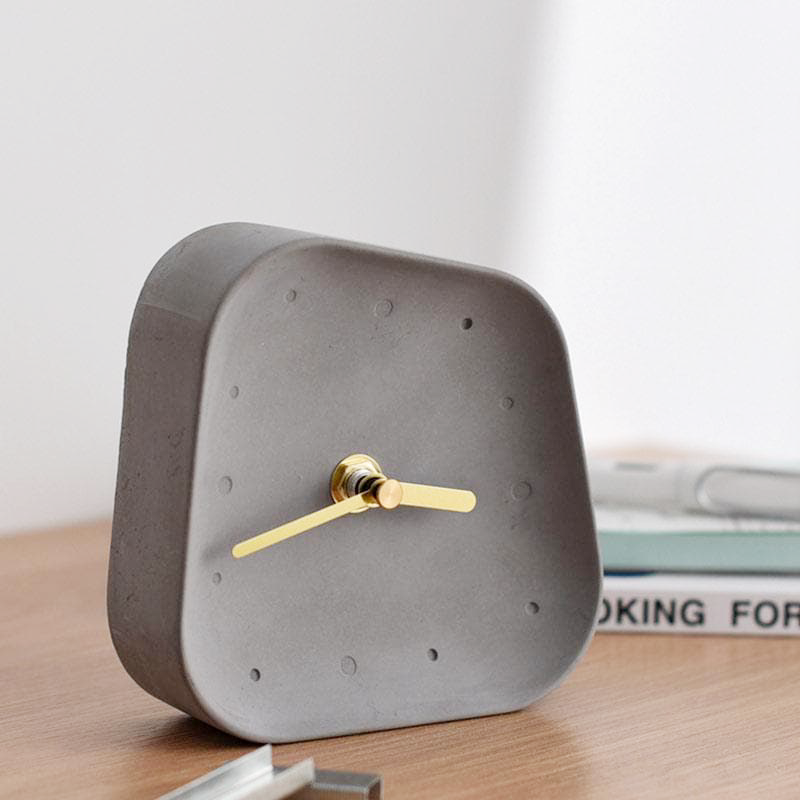 Chic Cement Analog Clock for Stylish Decor