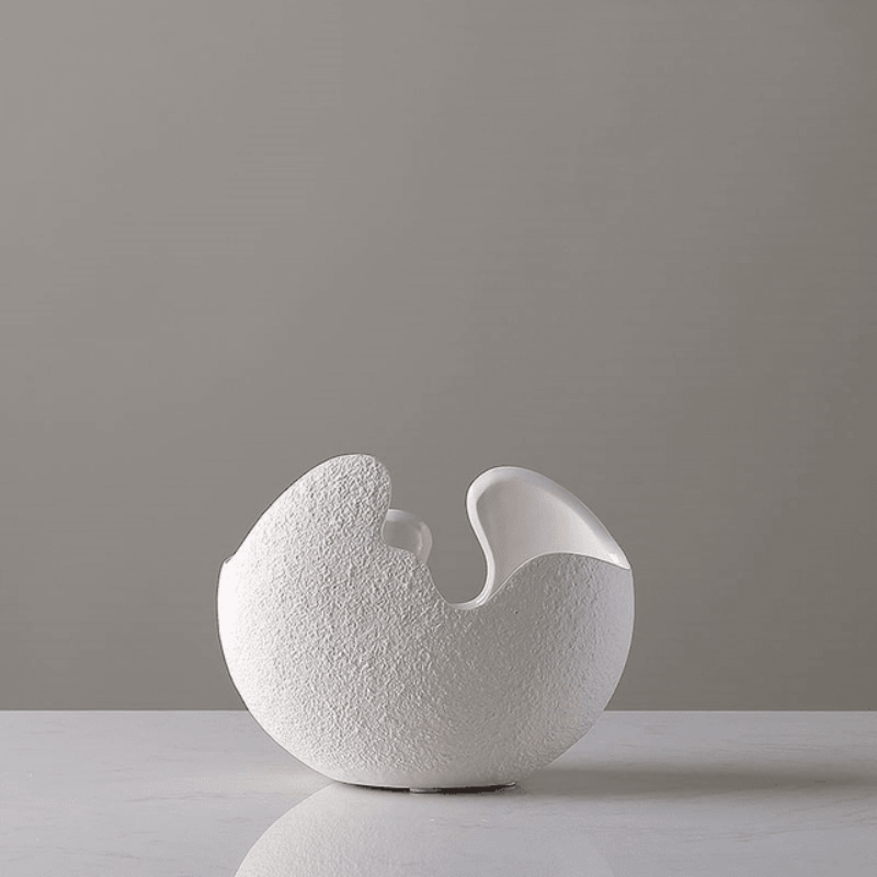 Modern Globe-Shaped Ceramic Vase in Elegant Matte White