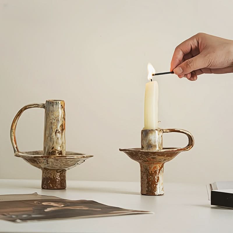Handmade Ceramic Candle Holder for a Warm and Inviting Atmosphere
