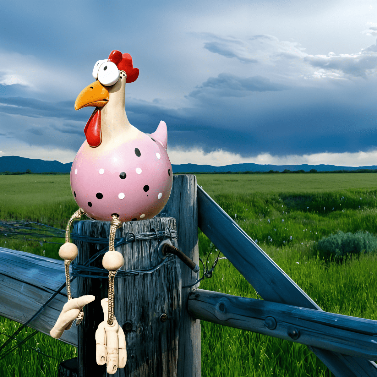 Charming Rooster Outdoor Sculpture - Weather-Resistant Garden Décor