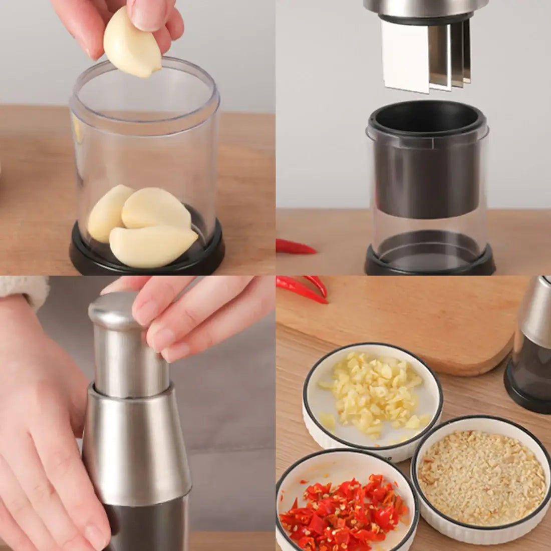 QuickSlice Manual Vegetable Cutter with Stainless Steel Blades